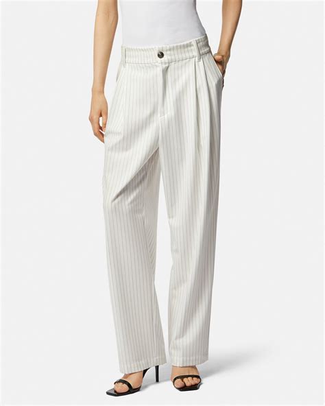 versace jean couture silk pinstrips pants|Versace Jeans Couture Silk Pants for Women .